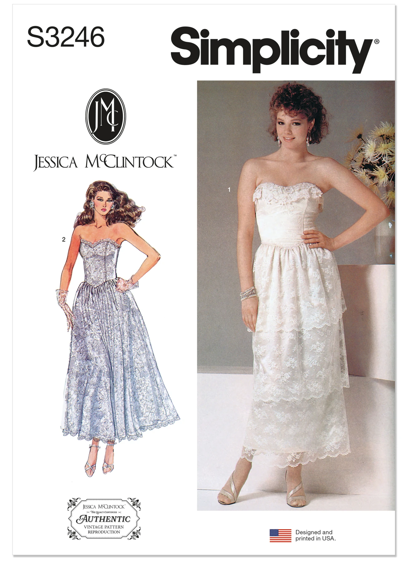 Simplicity Sewing Pattern 1980s Misses' and Miss Petite Lined Dresses by Jessica McClintock (PDF) 1 Simplicity Sewing Pattern 1980s Misses' and Miss Petite Lined Dresses by Jessica McClintock (PDF)