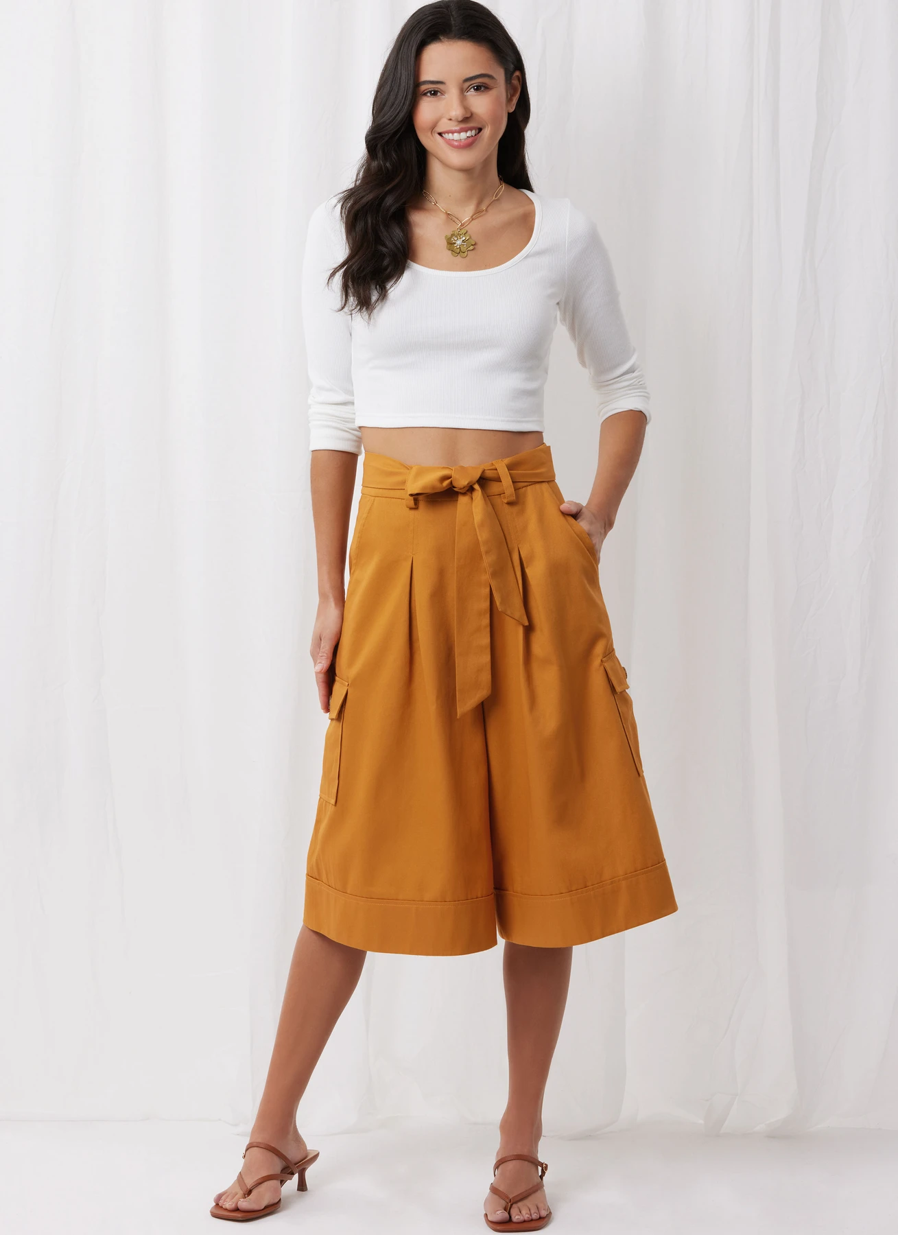 Simplicity Sewing Pattern Misses' Shorts and Pants with Tie Belt 2 Simplicity Sewing Pattern Misses' Shorts and Pants with Tie Belt