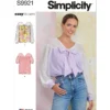 Simplicity Sewing Pattern Misses' Top with Sleeve Variations (PDF)
