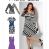 McCall's Sewing Pattern Misses' Crossover-Band Top and Dresses (PDF)