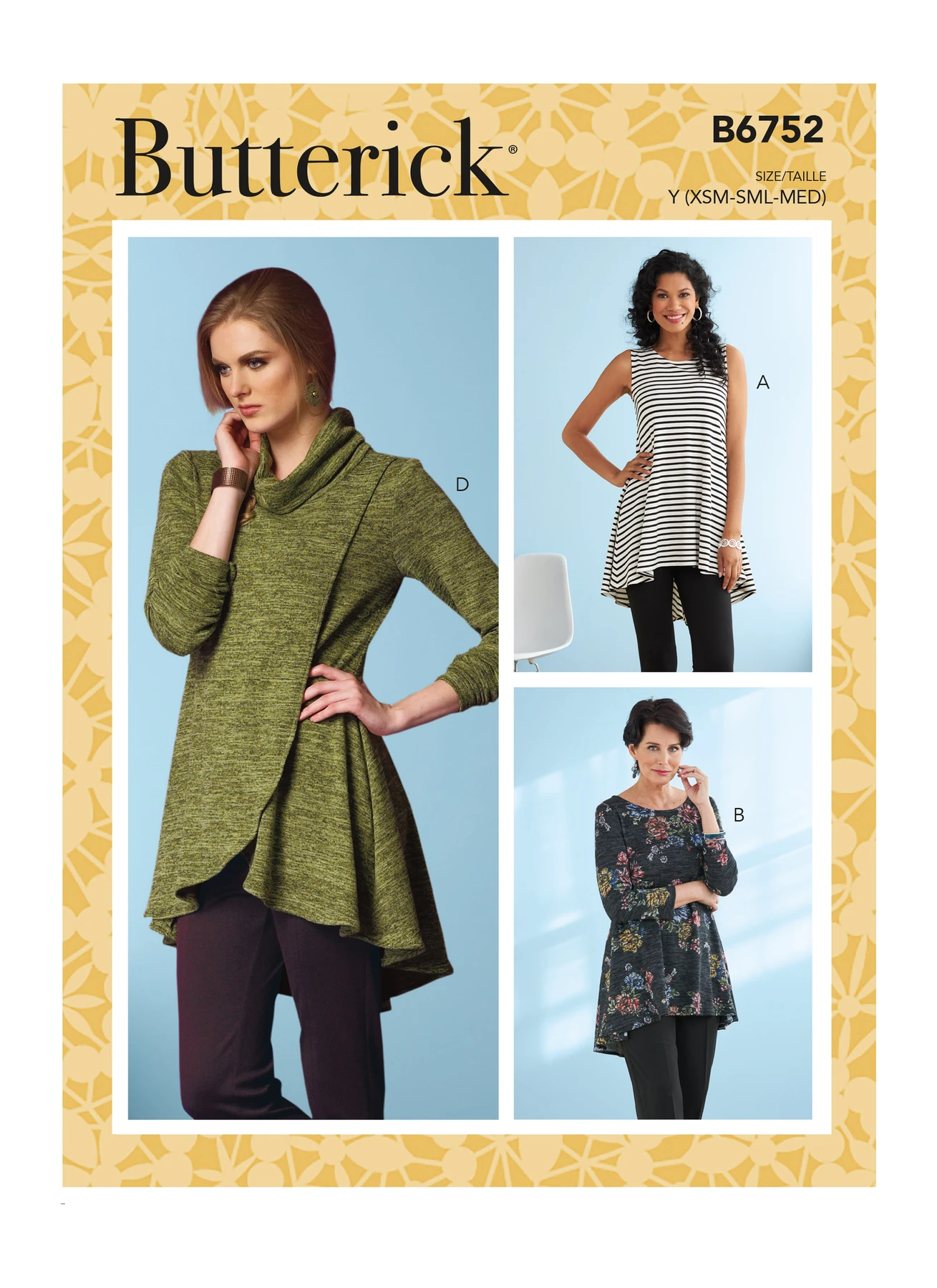 Butterick Sewing Pattern Misses' Fit and Flare Knit Tunics 1 Butterick Sewing Pattern Misses' Fit and Flare Knit Tunics