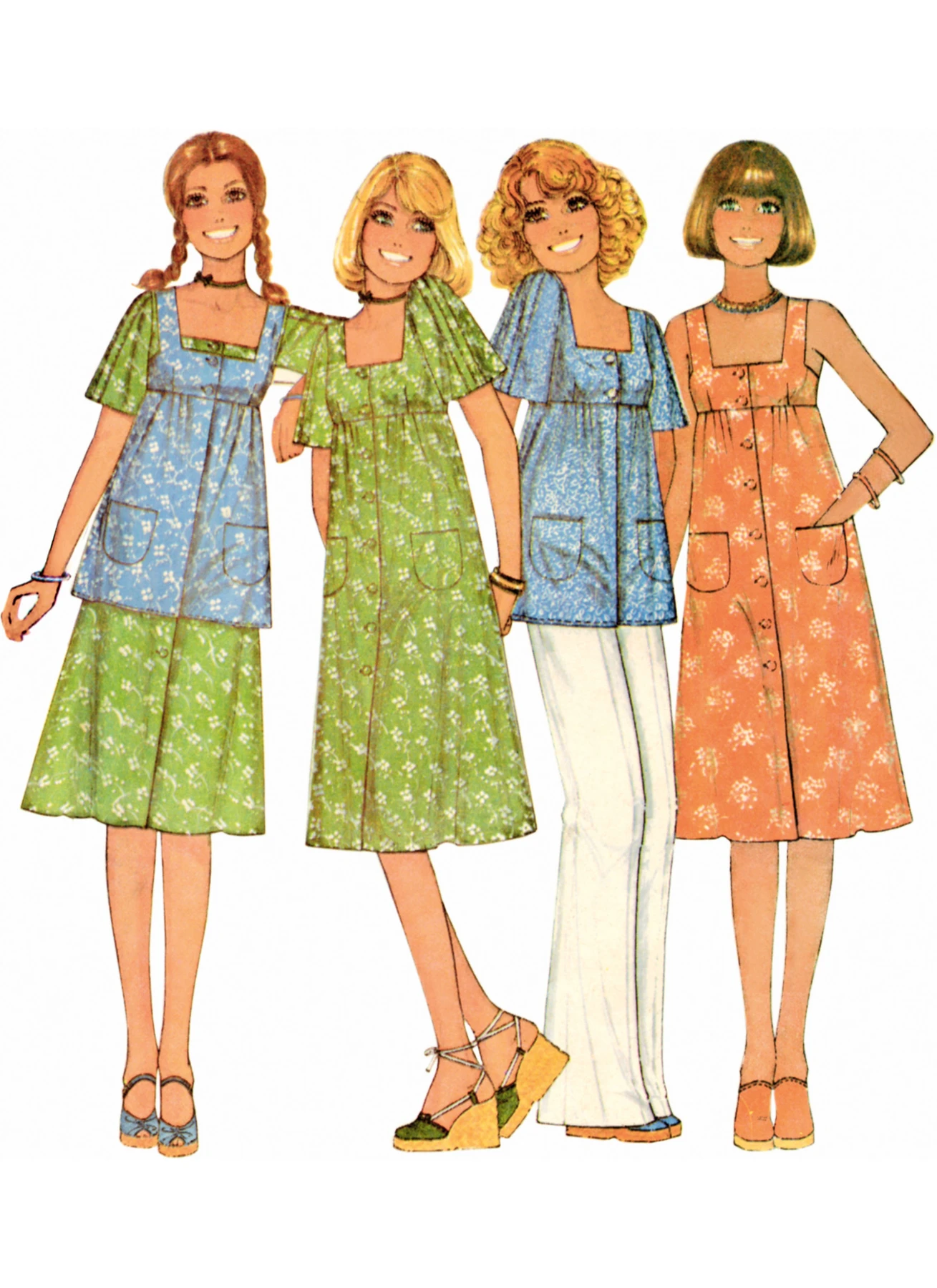 McCall's Sewing Pattern 1970s Misses' Dress, Jumper and Top by Laura Ashley 2 McCall's Sewing Pattern 1970s Misses' Dress, Jumper and Top by Laura Ashley
