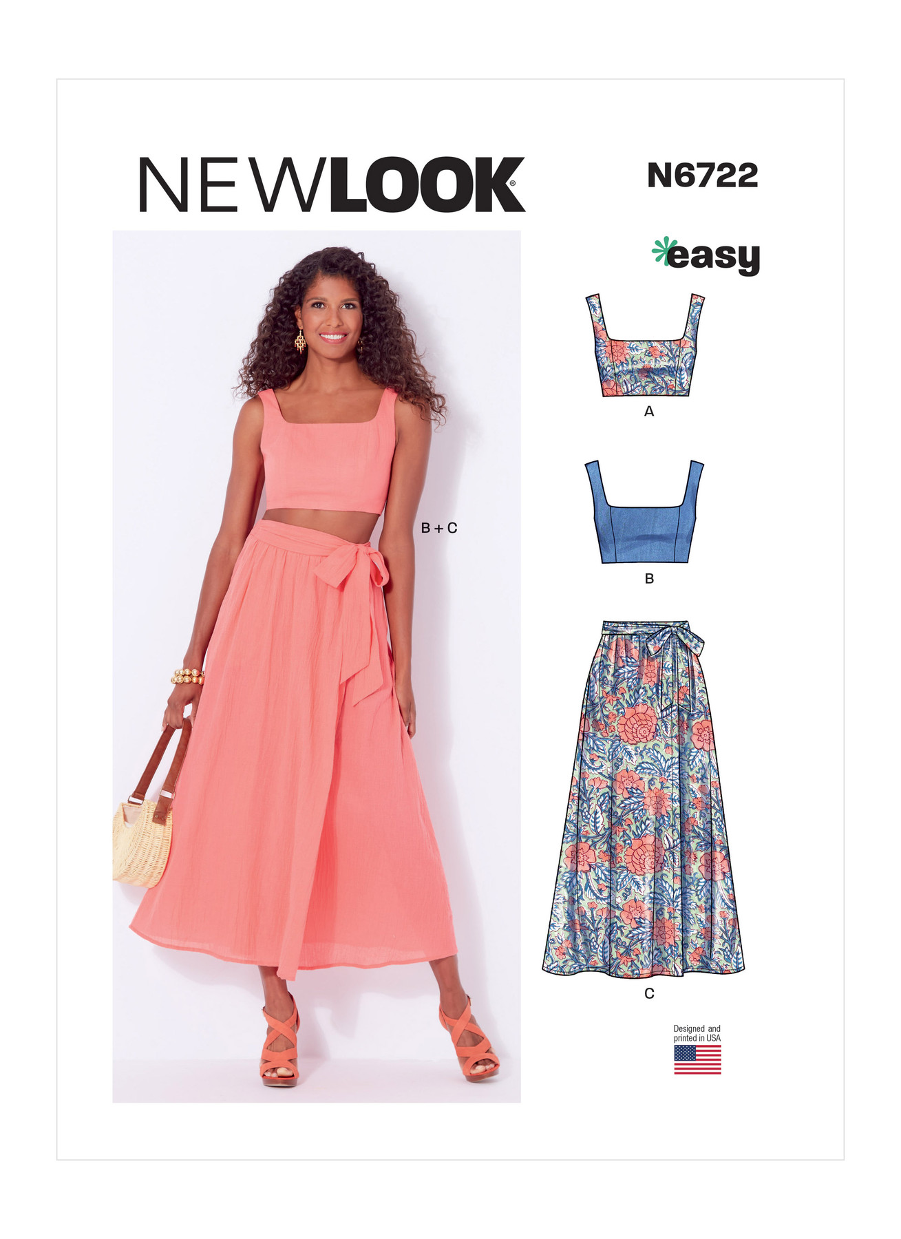 New Look Sewing Pattern Misses' Bra Tops and Wrap Skirt 1 New Look Sewing Pattern Misses' Bra Tops and Wrap Skirt