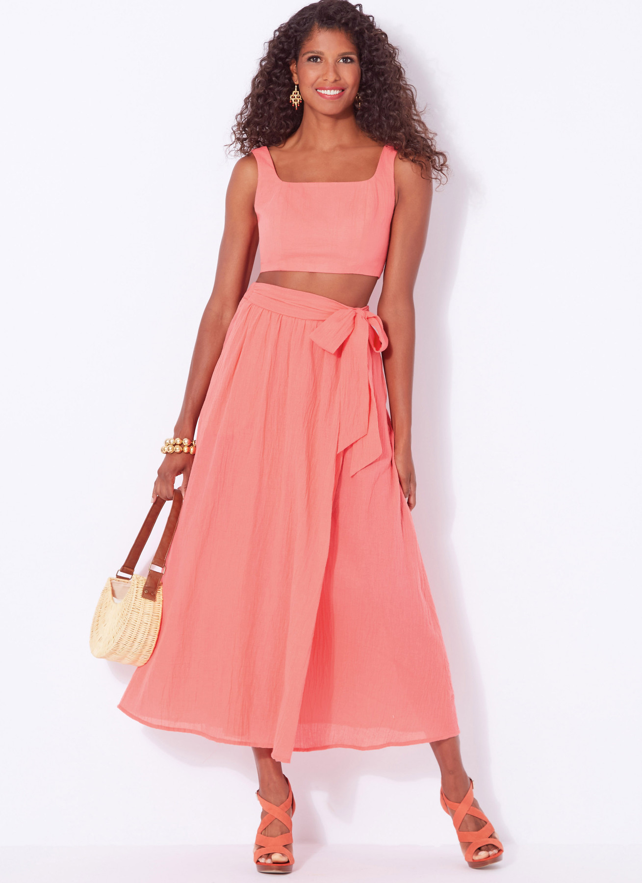 New Look Sewing Pattern Misses' Bra Tops and Wrap Skirt 2 New Look Sewing Pattern Misses' Bra Tops and Wrap Skirt