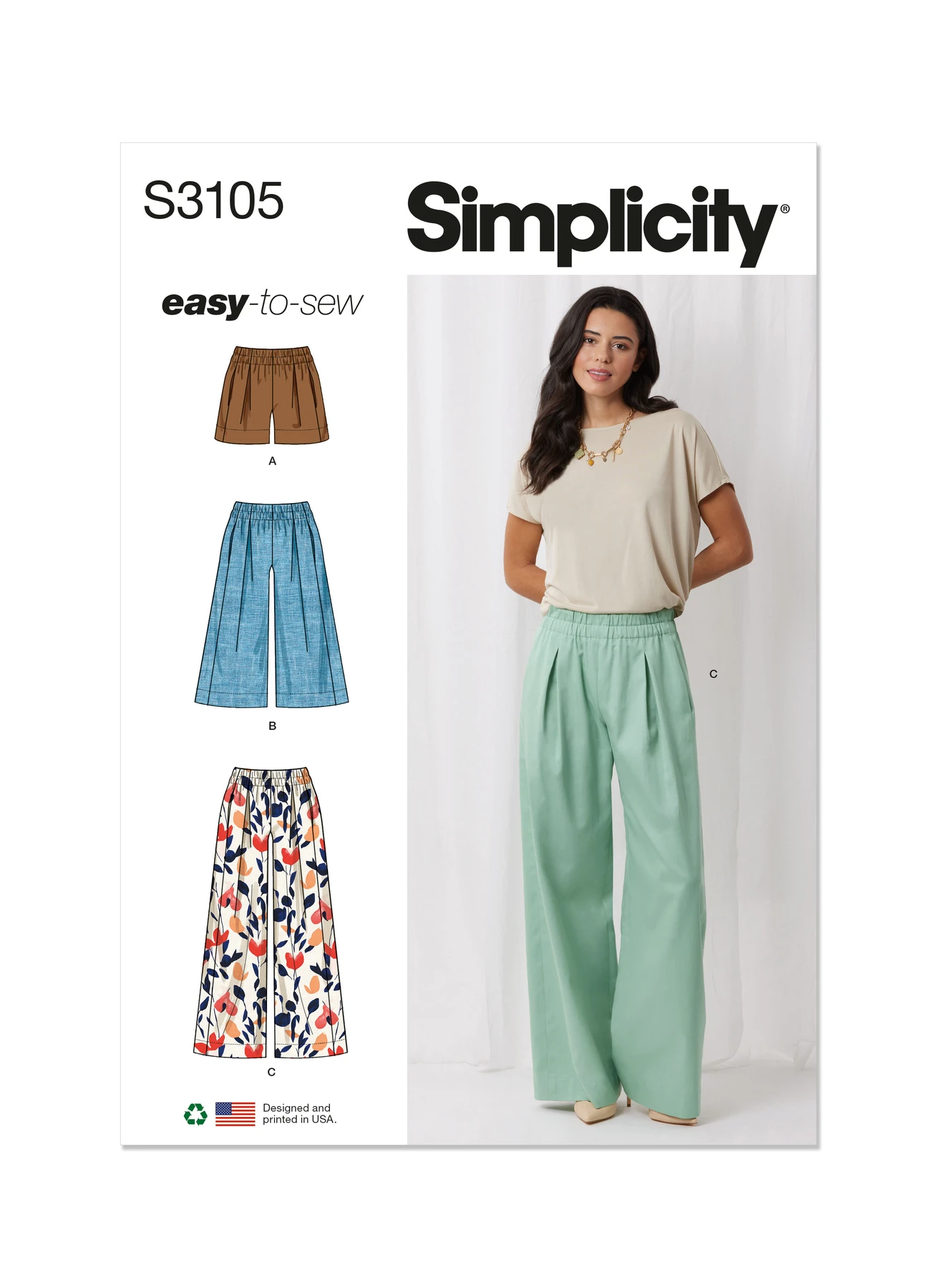 Simplicity Sewing Pattern Misses' Shorts and Pants 1 Simplicity Sewing Pattern Misses' Shorts and Pants
