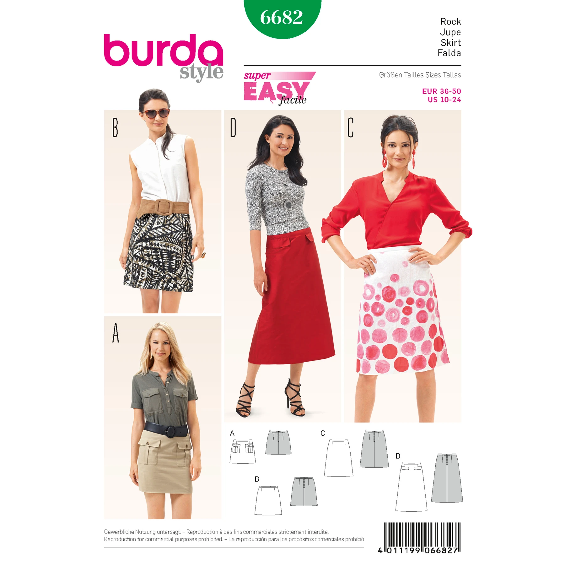 Burda Style Sewing Pattern Women's Skirt 1 Burda Style Sewing Pattern Women's Skirt