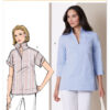 Butterick Sewing Pattern Misses' Stand Collar Blouse with Sleeve Variations 16 Butterick Sewing Pattern Misses' Stand Collar Blouse with Sleeve Variations