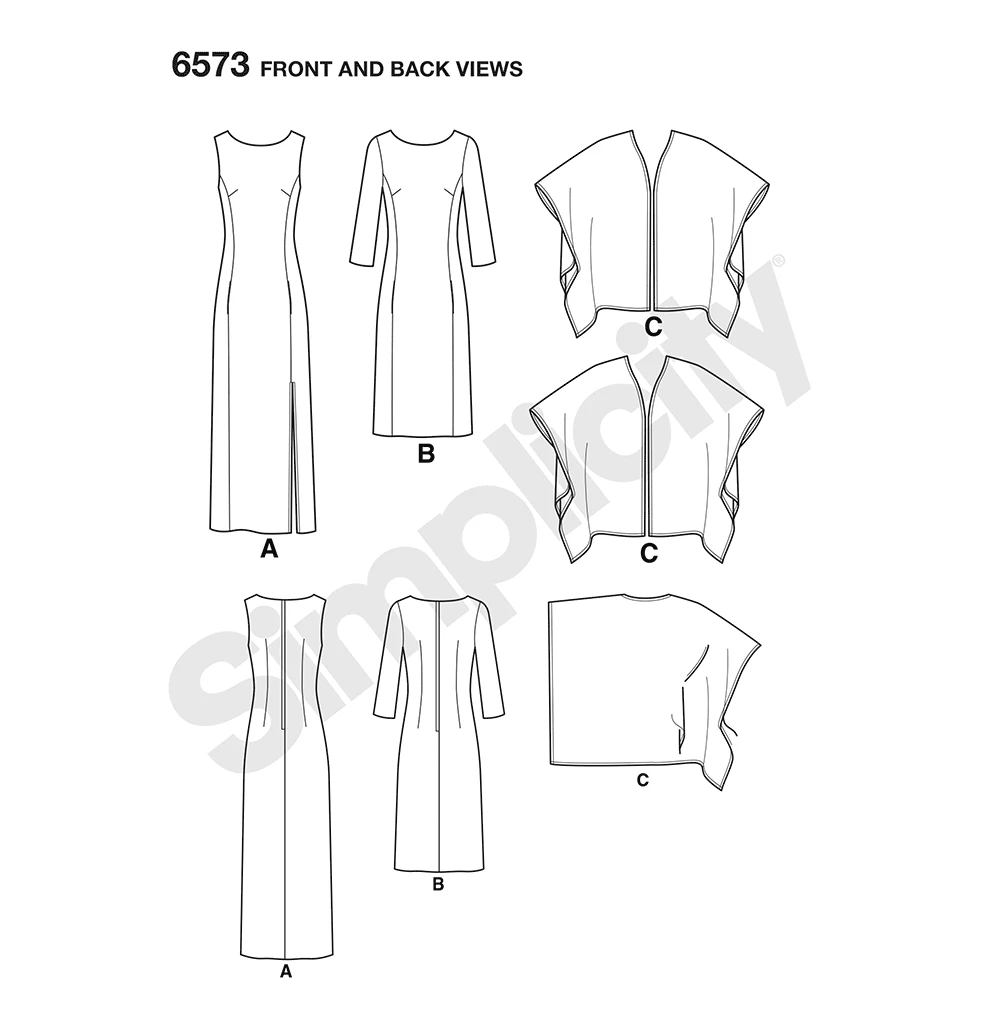 New Look Sewing Pattern Misses' Dress and Wrap 8 New Look Sewing Pattern Misses' Dress and Wrap