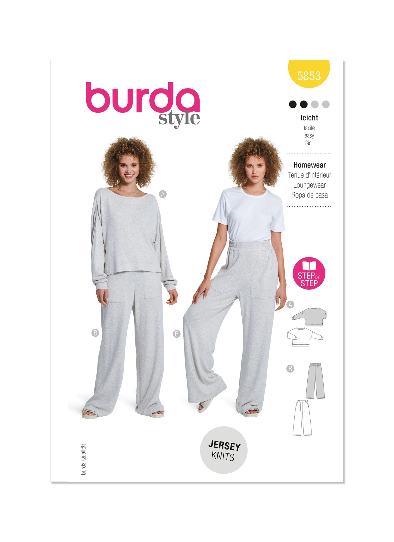 Burda Style Sewing Pattern 5853 Misses' Homewear 1 Burda Style Sewing Pattern 5853 Misses' Homewear