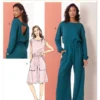 Butterick Sewing Pattern Misses' Knit Jumpsuit with Length and Sleeve Variations (PDF)