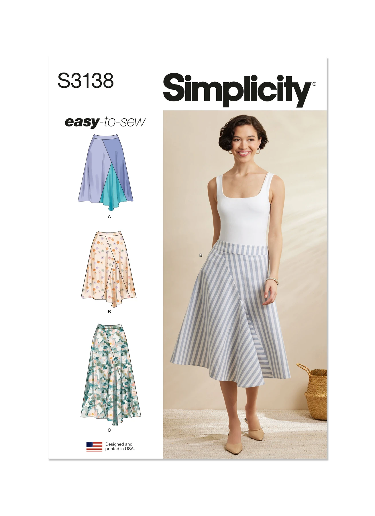 Simplicity Sewing Pattern Misses' Godet Skirt in Two Lengths (PDF) 1 Simplicity Sewing Pattern Misses' Godet Skirt in Two Lengths (PDF)