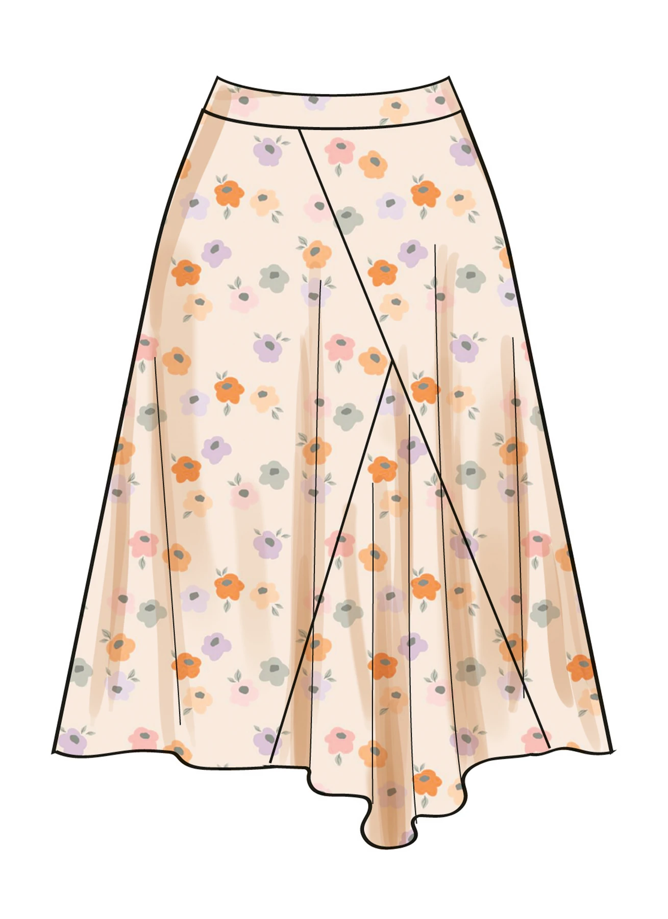 Simplicity Sewing Pattern Misses' Godet Skirt in Two Lengths (PDF) 4 Simplicity Sewing Pattern Misses' Godet Skirt in Two Lengths (PDF)