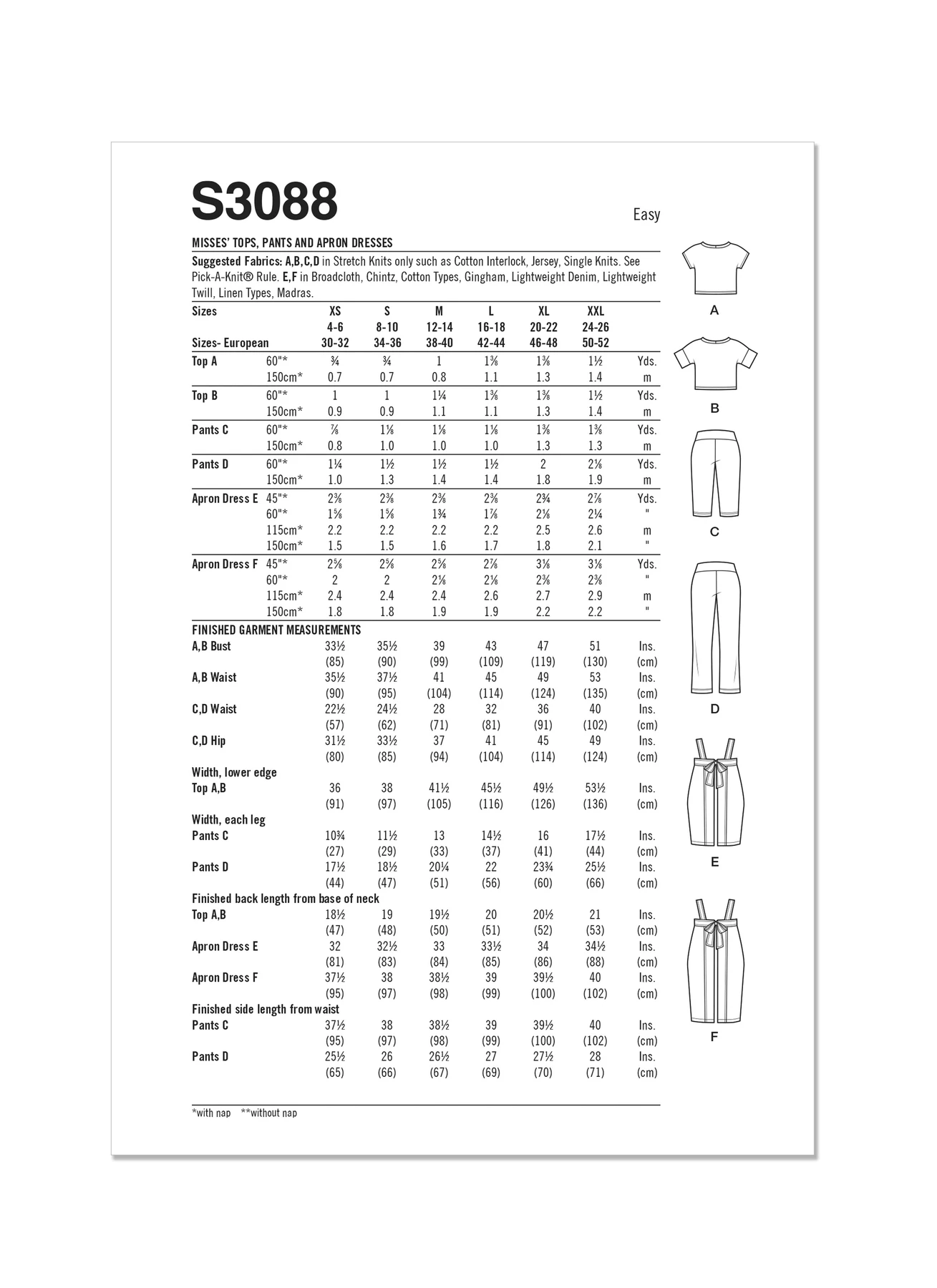Simplicity Sewing Pattern Misses' Tops, Pants and Apron Dresses by Elaine Heigl Designs 11 Simplicity Sewing Pattern Misses' Tops, Pants and Apron Dresses by Elaine Heigl Designs