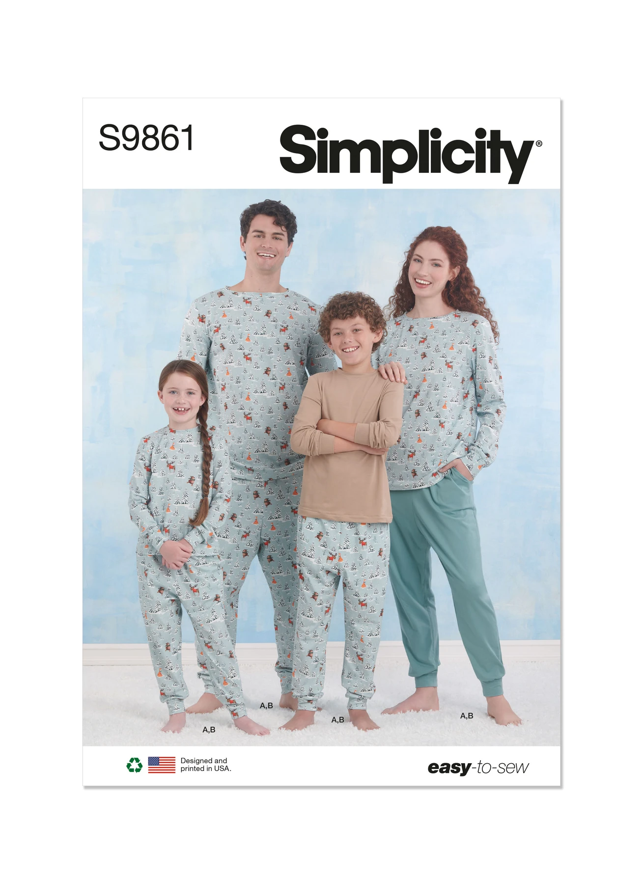 Simplicity Sewing Pattern Children's, Teens' and Adults' Knit Loungewear (PDF) 1 Simplicity Sewing Pattern Children's, Teens' and Adults' Knit Loungewear (PDF)