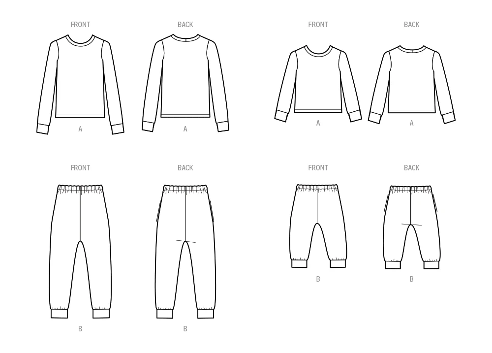 Simplicity Sewing Pattern Children's, Teens' and Adults' Knit Loungewear (PDF) 7 Simplicity Sewing Pattern Children's, Teens' and Adults' Knit Loungewear (PDF)