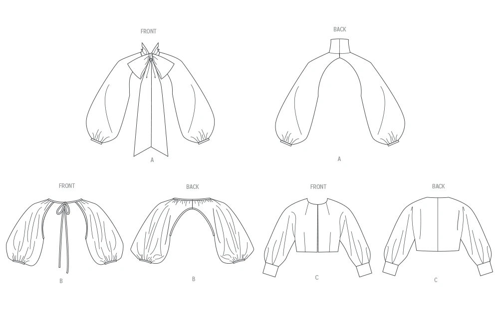 Vogue Patterns Misses' Bolero Sleeves in Three Styles 12 Vogue Patterns Misses' Bolero Sleeves in Three Styles
