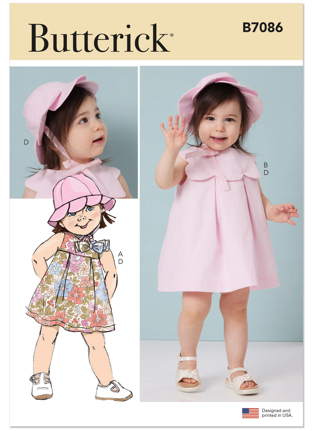 Butterick Sewing Pattern Toddlers' Dresses, Panties and Hat (PDF) 1 Butterick Sewing Pattern Toddlers' Dresses, Panties and Hat (PDF)