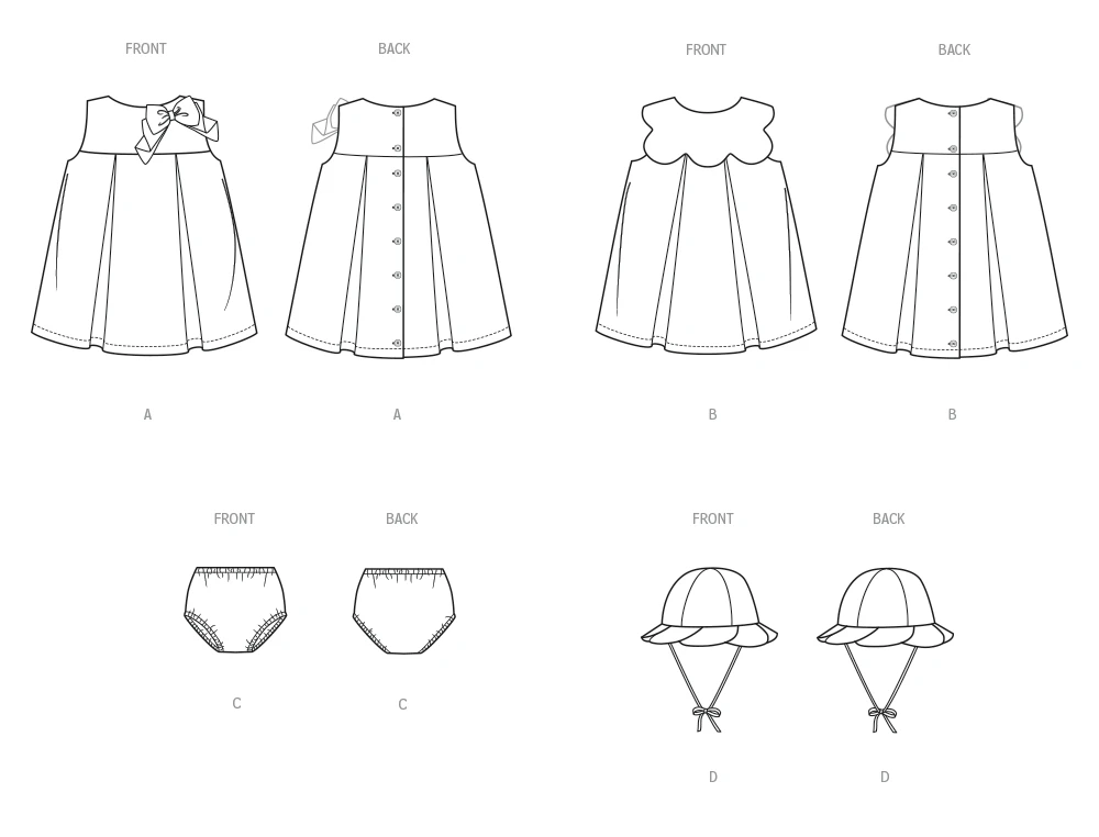 Butterick Sewing Pattern Toddlers' Dresses, Panties and Hat (PDF) 7 Butterick Sewing Pattern Toddlers' Dresses, Panties and Hat (PDF)