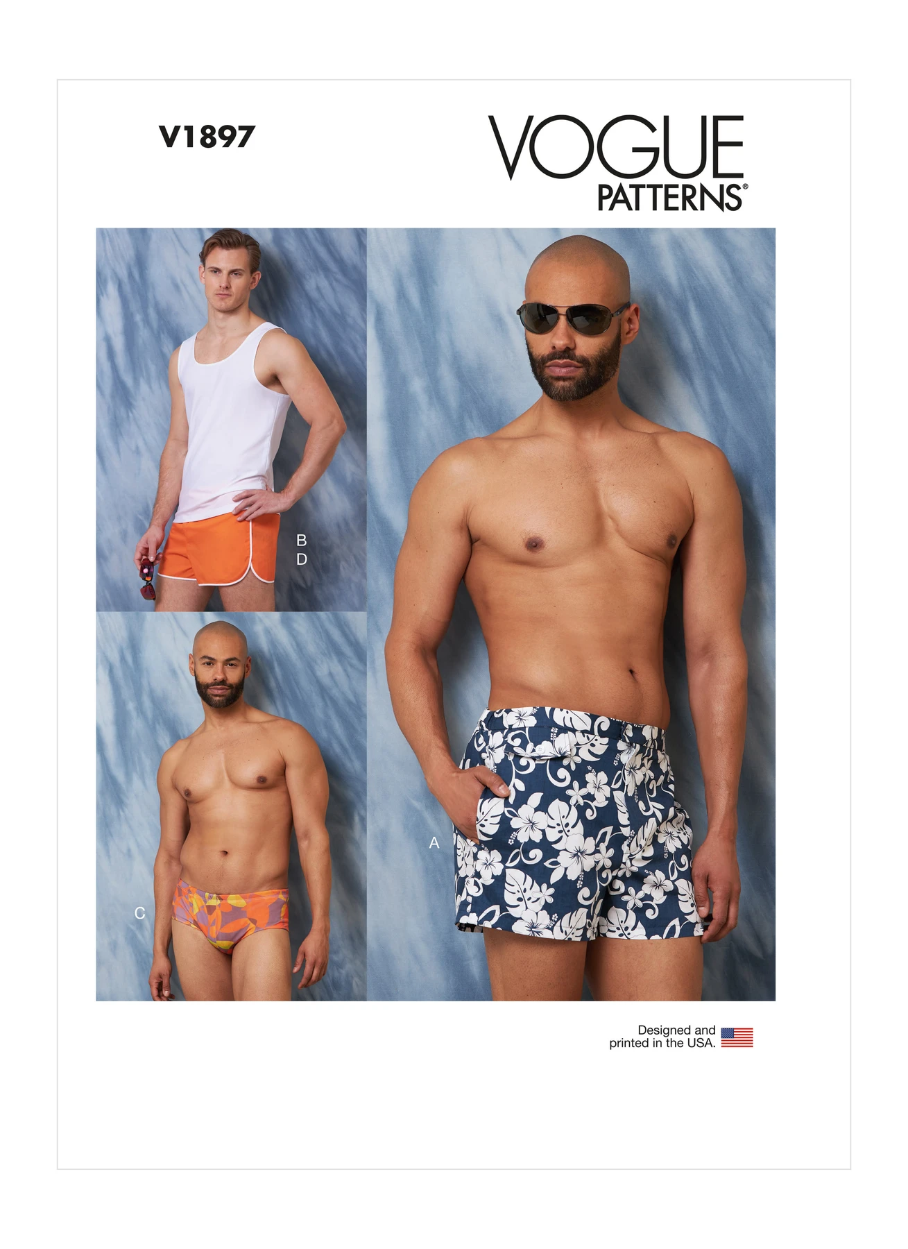 Vogue Patterns Men's Swimsuits and Tank Top 1 Vogue Patterns Men's Swimsuits and Tank Top