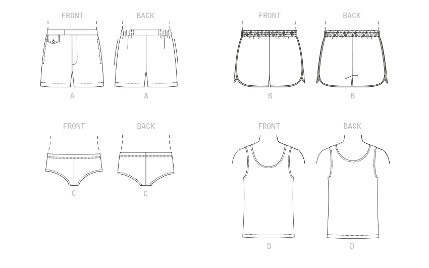 Vogue Patterns Men's Swimsuits and Tank Top 10 Vogue Patterns Men's Swimsuits and Tank Top