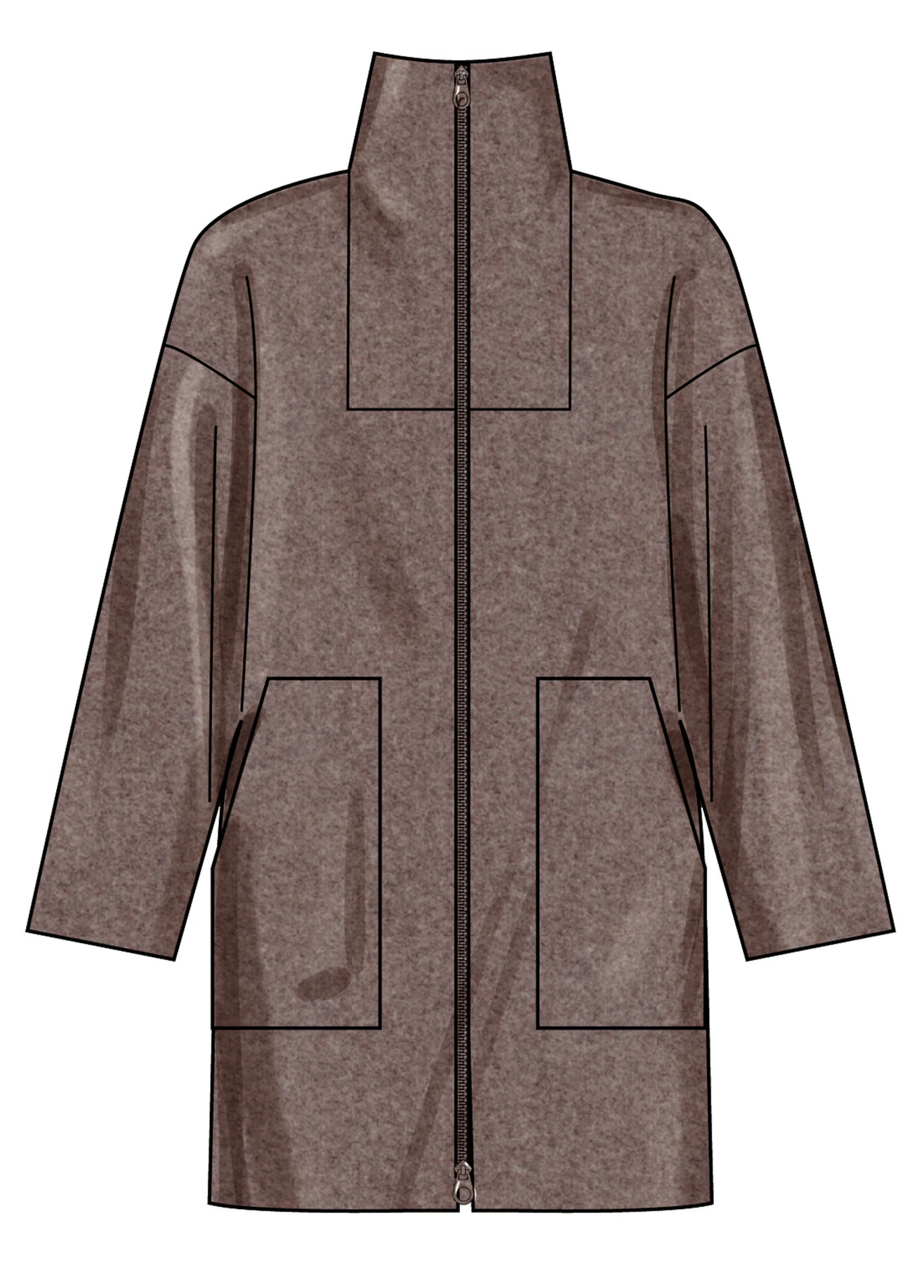 Simplicity Sewing Pattern Misses' High Collar Coat in Three Lengths (PDF) 4 Simplicity Sewing Pattern Misses' High Collar Coat in Three Lengths (PDF)