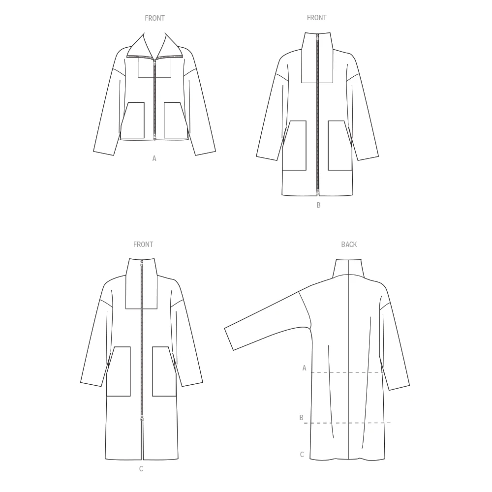 Simplicity Sewing Pattern Misses' High Collar Coat in Three Lengths (PDF) 9 Simplicity Sewing Pattern Misses' High Collar Coat in Three Lengths (PDF)
