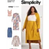 Simplicity Sewing Pattern Women's Knit Top, Cardigan and Skirt 23 Simplicity Sewing Pattern Women's Knit Top, Cardigan and Skirt