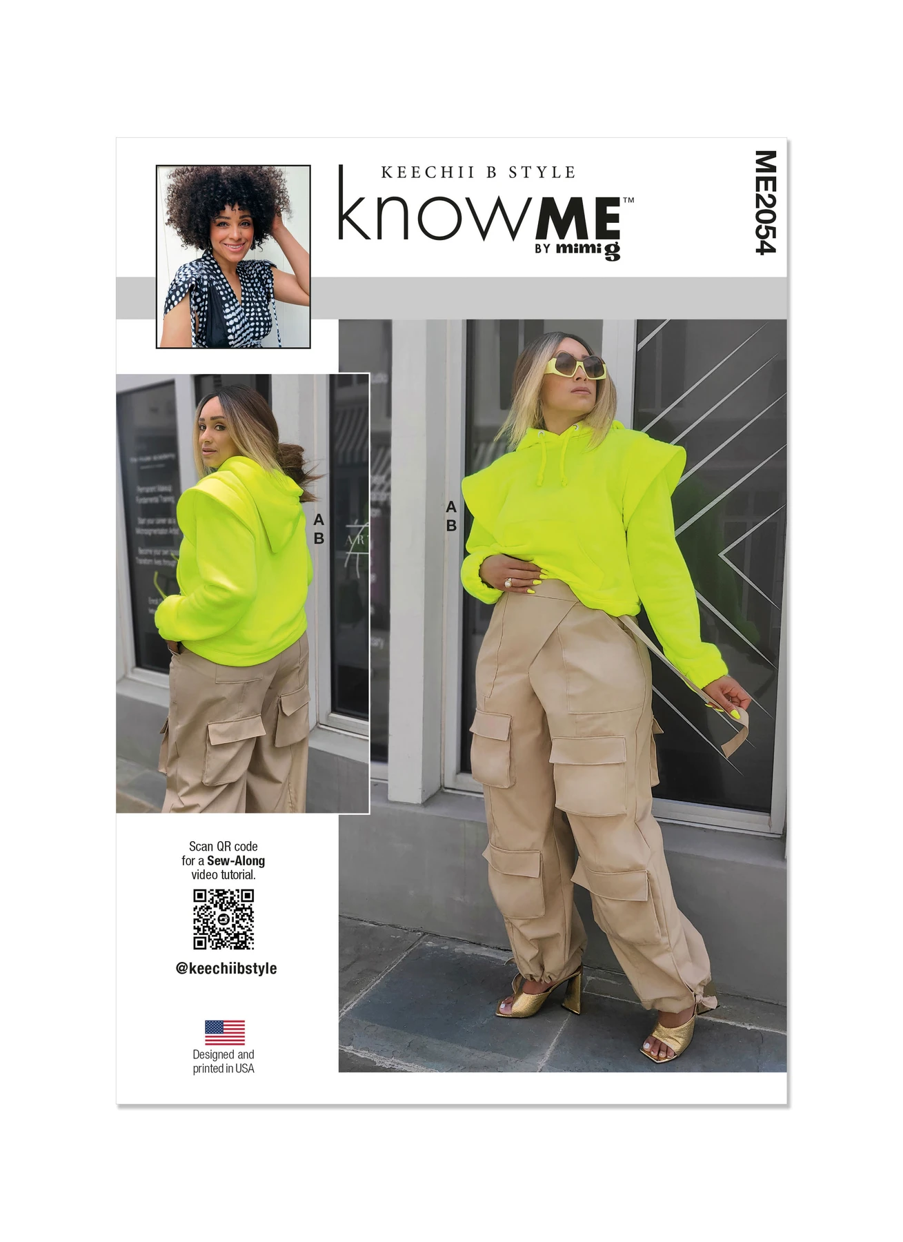 Know Me Sewing Pattern Misses' and Women's Sweatshirt and Cargo Pants by Keechii B Style 1 Know Me Sewing Pattern Misses' and Women's Sweatshirt and Cargo Pants by Keechii B Style