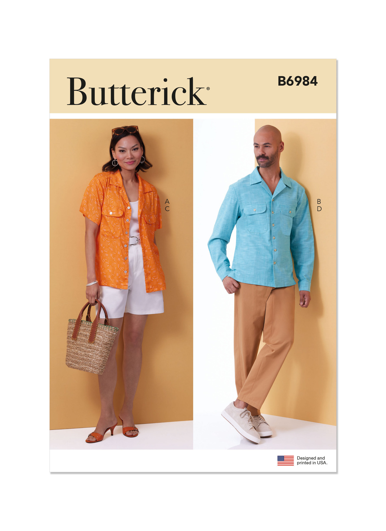 Butterick Sewing Pattern Unisex Shirts, Shorts and Pants 1 Butterick Sewing Pattern Unisex Shirts, Shorts and Pants