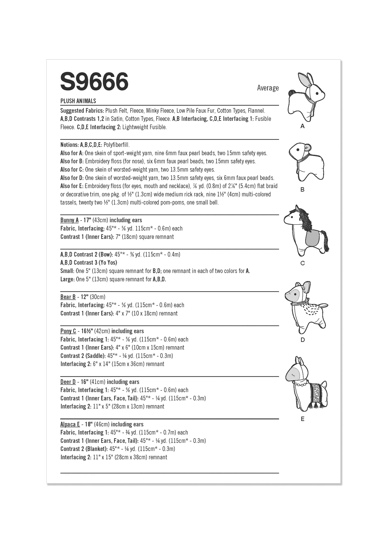 Simplicity Sewing Pattern Plush Animals by Elaine Heigl 3 Simplicity Sewing Pattern Plush Animals by Elaine Heigl