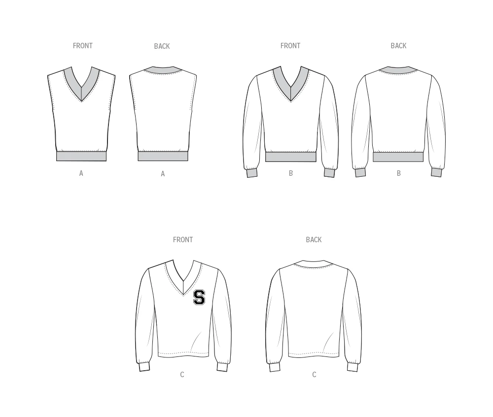 Simplicity Sewing Pattern Unisex Knit Vest and Tops (PDF) 8 Simplicity Sewing Pattern Unisex Knit Vest and Tops (PDF)