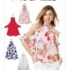 McCall's Sewing Pattern Misses' Sleeveless Pullover Tops with Front or Back Slit Opening (PDF)