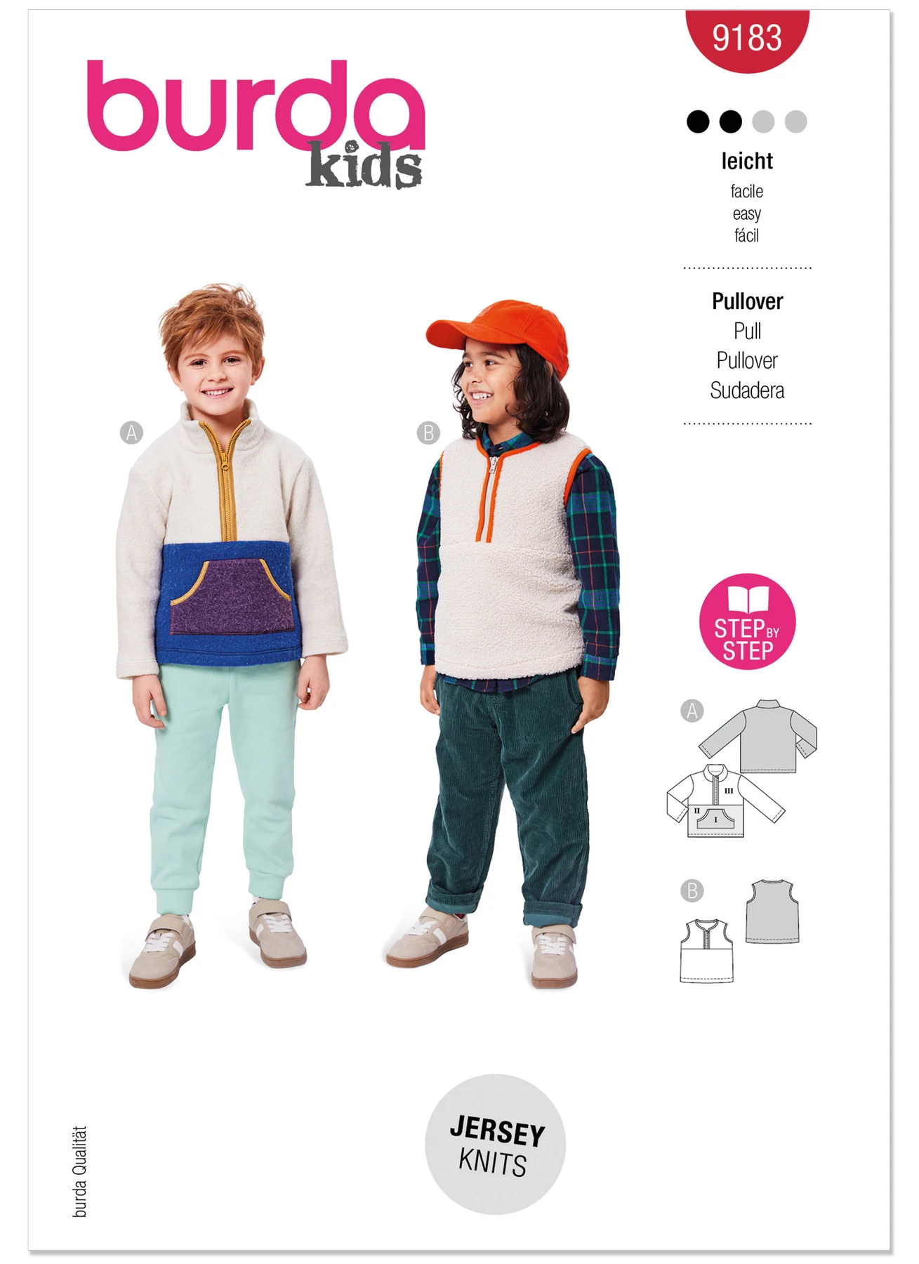 Burda Style Pattern 9183 Children's Sweater and Vest