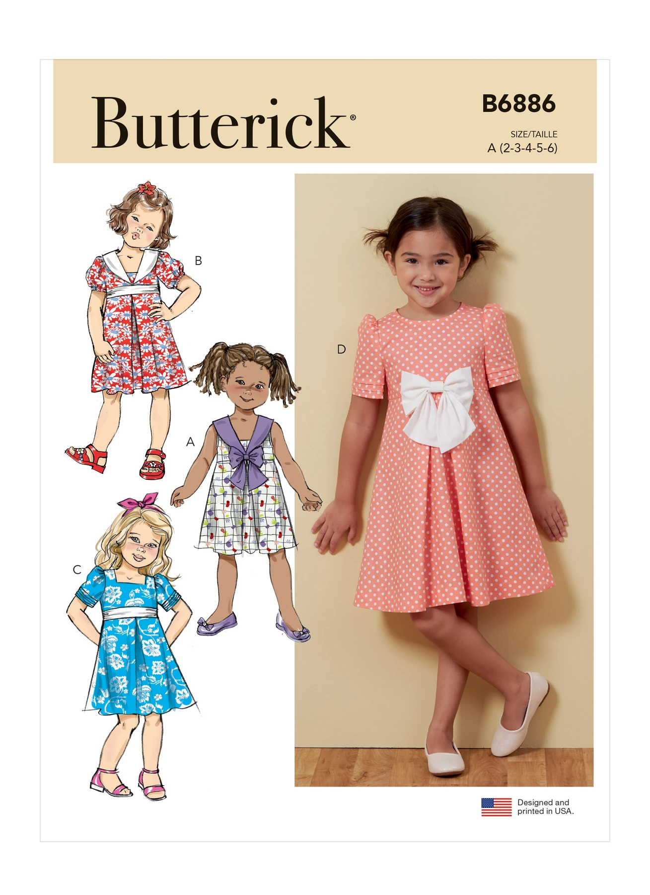 Butterick Sewing Pattern Children's Dress 1 Butterick Sewing Pattern Children's Dress
