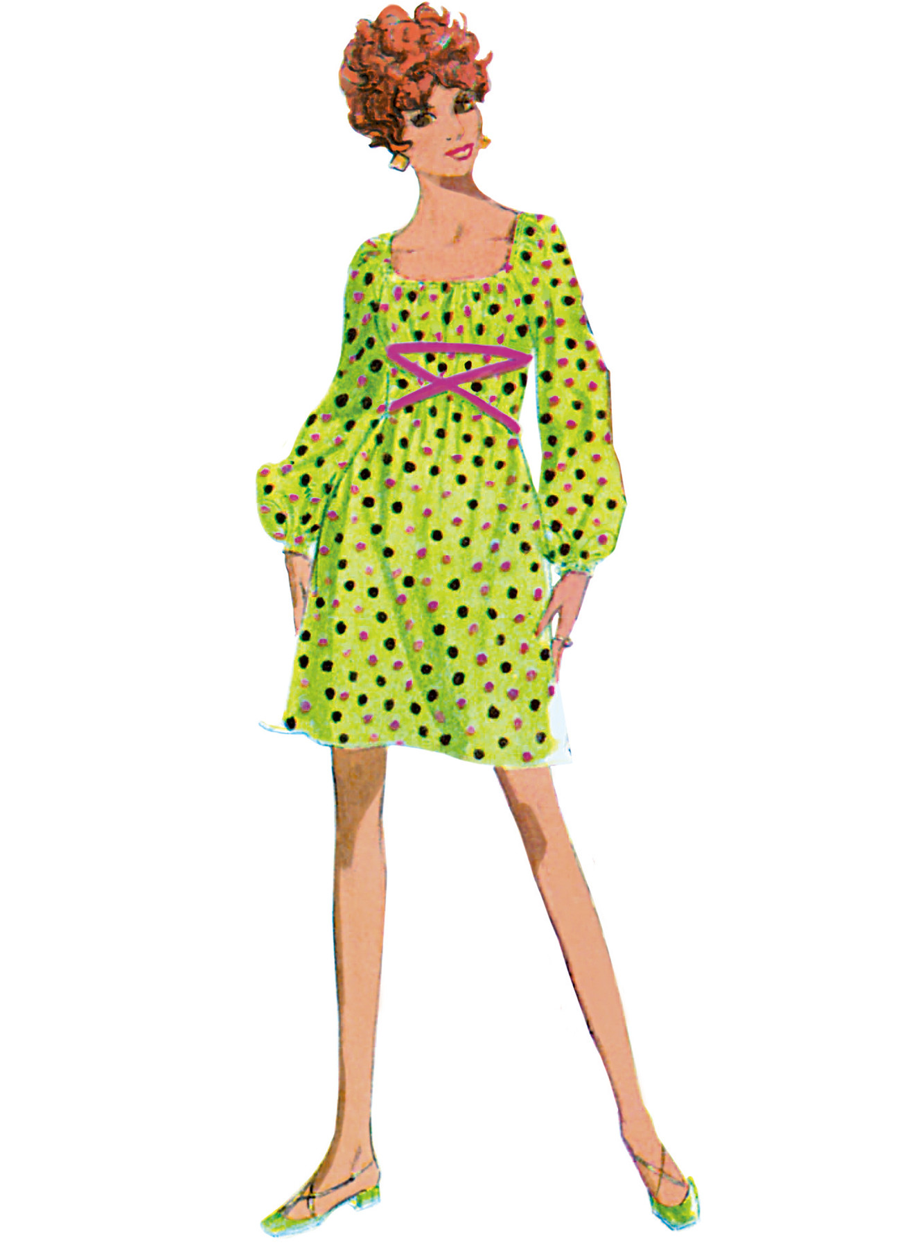 McCall's Sewing Pattern Misses' Dress with Sleeve Variations 2 McCall's Sewing Pattern Misses' Dress with Sleeve Variations