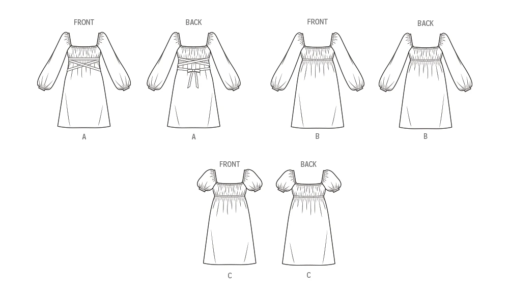 McCall's Sewing Pattern Misses' Dress with Sleeve Variations 6 McCall's Sewing Pattern Misses' Dress with Sleeve Variations