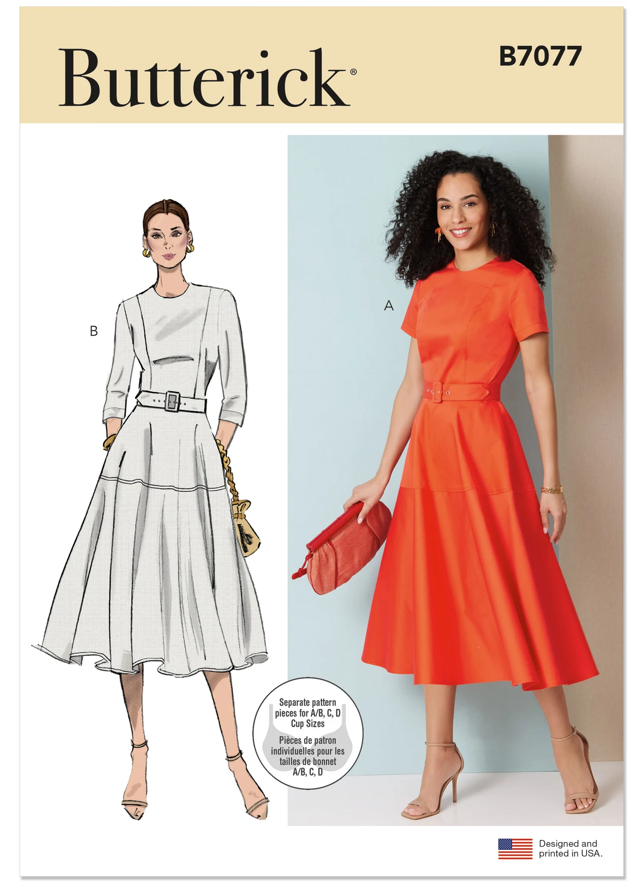 Butterick Sewing Pattern Misses' Fit and Flare Dress with Belt (PDF) 1 Butterick Sewing Pattern Misses' Fit and Flare Dress with Belt (PDF)