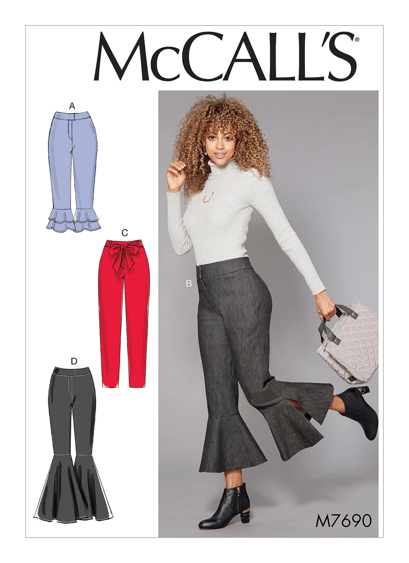 McCall's Sewing Pattern Misses' Pants With Flounce Variations and Sash (PDF) 1 McCall's Sewing Pattern Misses' Pants With Flounce Variations and Sash (PDF)