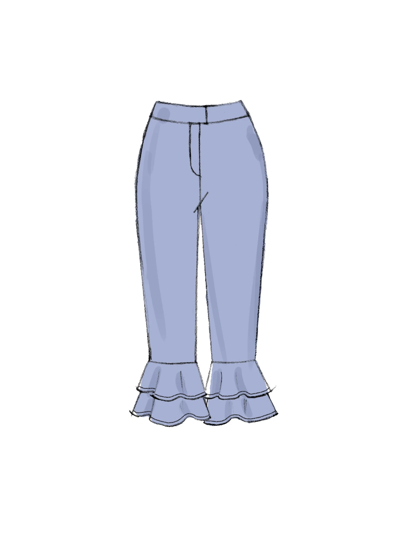 McCall's Sewing Pattern Misses' Pants With Flounce Variations and Sash (PDF) 4 McCall's Sewing Pattern Misses' Pants With Flounce Variations and Sash (PDF)