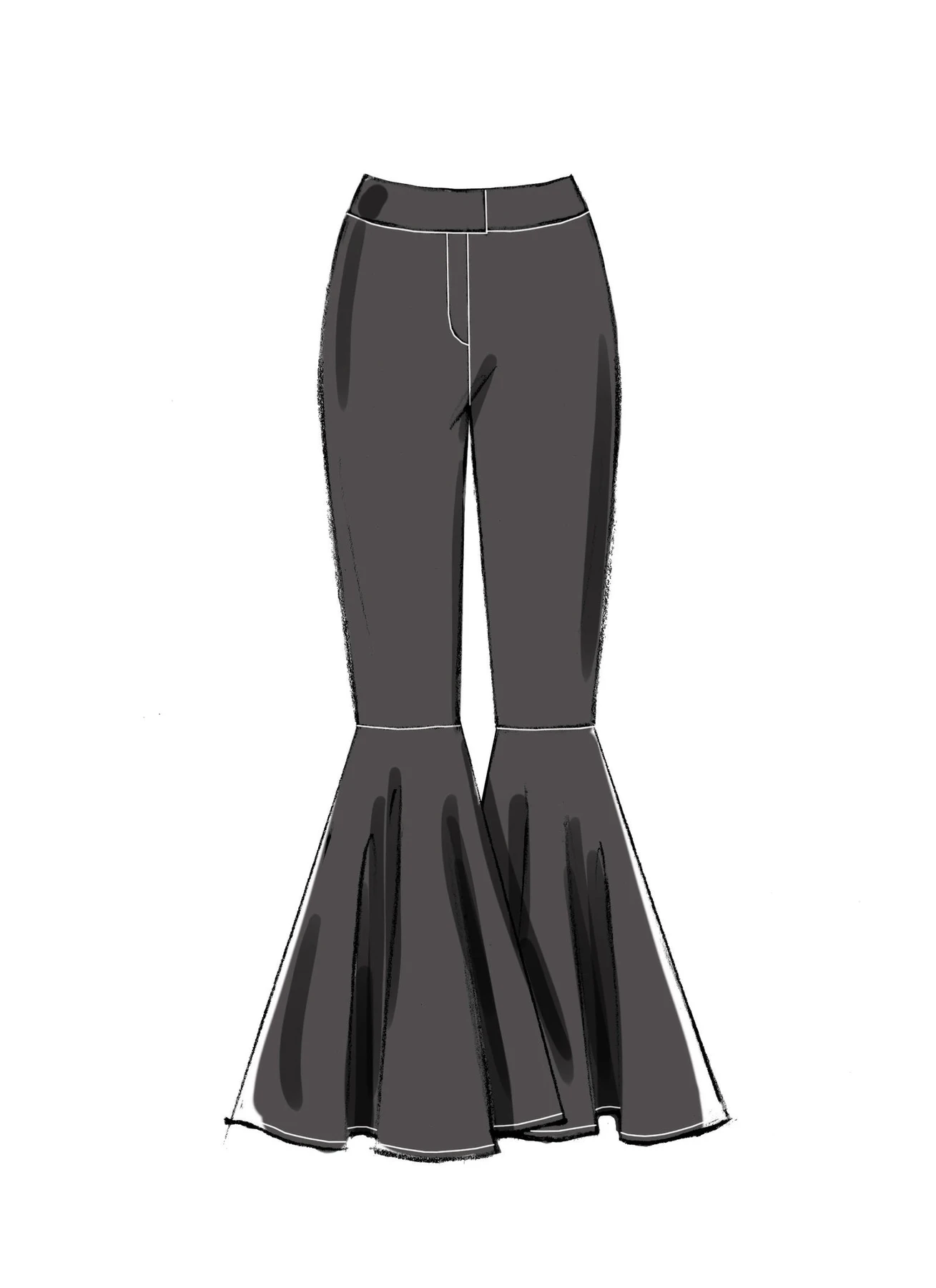 McCall's Sewing Pattern Misses' Pants With Flounce Variations and Sash (PDF) 5 McCall's Sewing Pattern Misses' Pants With Flounce Variations and Sash (PDF)