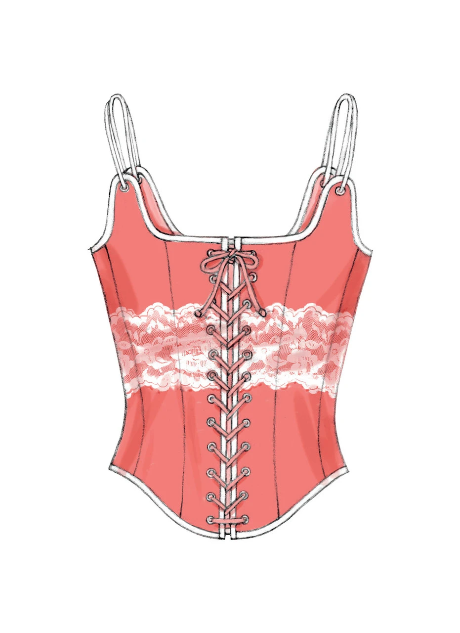 Butterick Sewing Pattern Boned Corsets with Lacing and Ruffle Variations (PDF) 11 Butterick Sewing Pattern Boned Corsets with Lacing and Ruffle Variations (PDF)