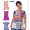 McCall's Sewing Pattern Misses' Asymmetrical Seam-Detail Tops (PDF)