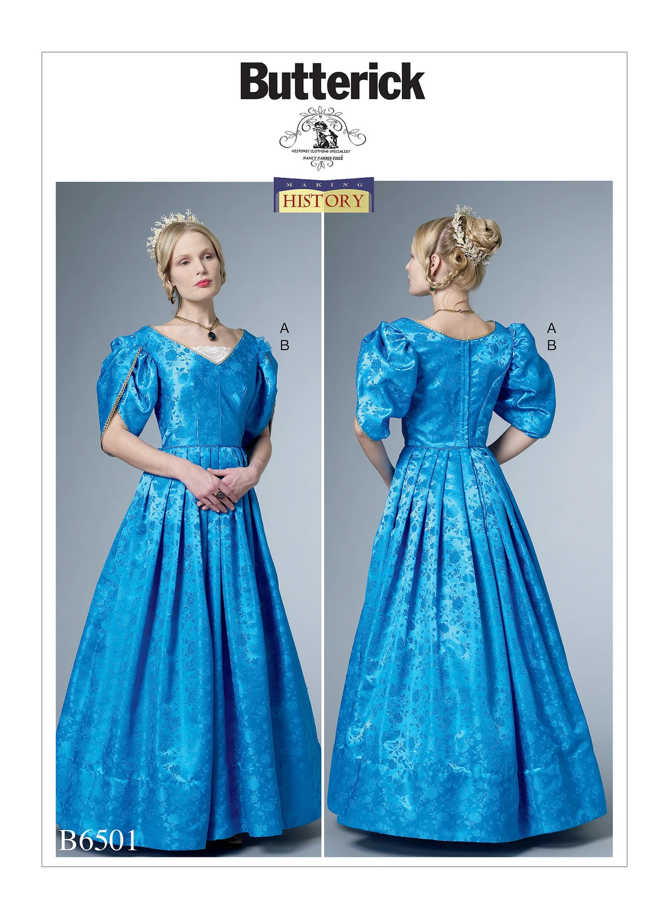 Butterick Sewing Pattern Misses' Dress with Boned Bodice, Lined Tulip Sleeves, and Chemisette (PDF) 1 Butterick Sewing Pattern Misses' Dress with Boned Bodice, Lined Tulip Sleeves, and Chemisette (PDF)