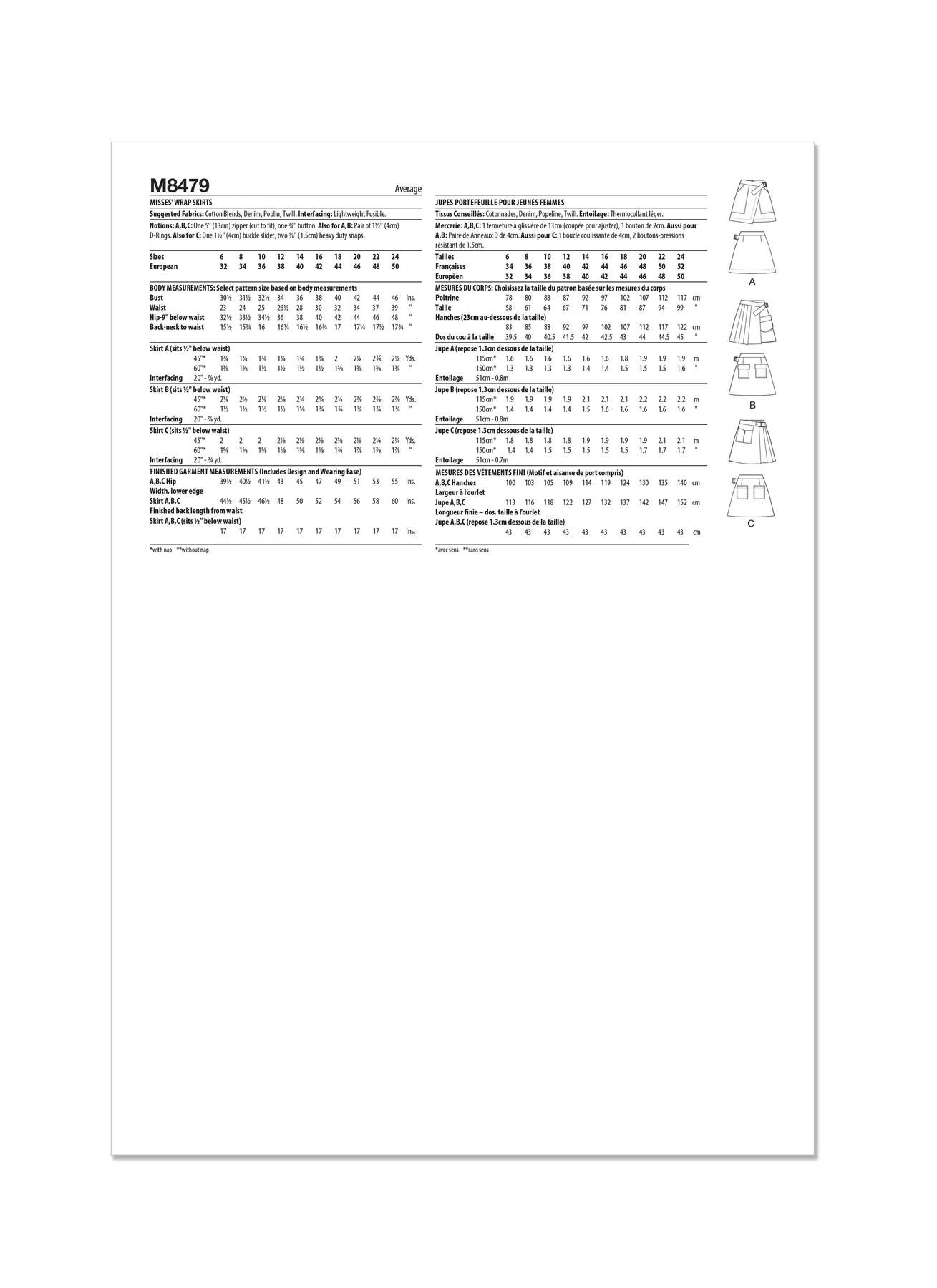 McCall's Sewing Pattern Misses' Wrap Skirts (PDF) 7 McCall's Sewing Pattern Misses' Wrap Skirts (PDF)
