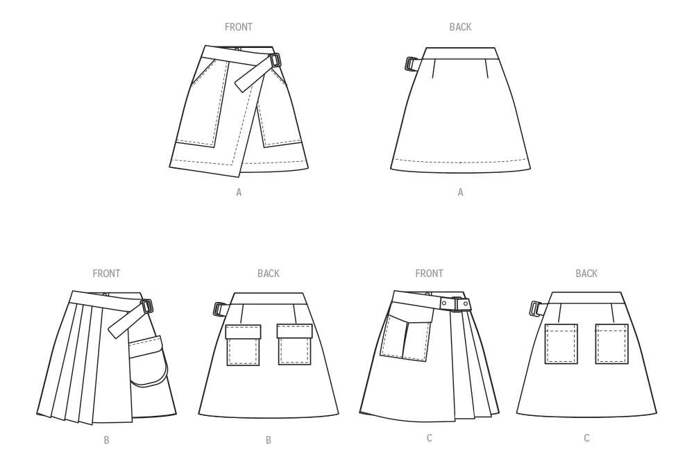McCall's Sewing Pattern Misses' Wrap Skirts (PDF) 8 McCall's Sewing Pattern Misses' Wrap Skirts (PDF)