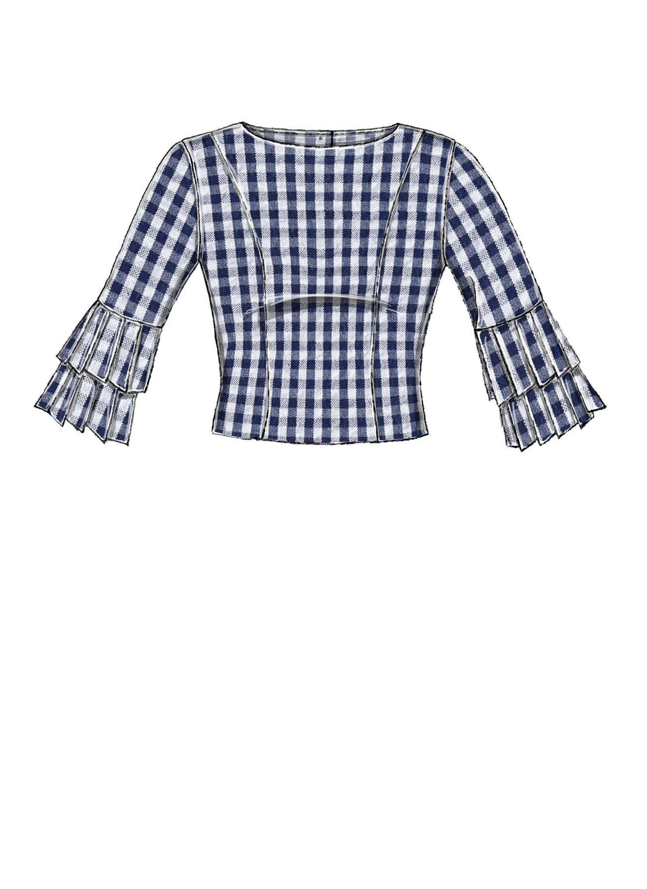 McCall's Sewing Pattern Misses' Back-Button Tops with Sleeve Options (PDF) 4 McCall's Sewing Pattern Misses' Back-Button Tops with Sleeve Options (PDF)