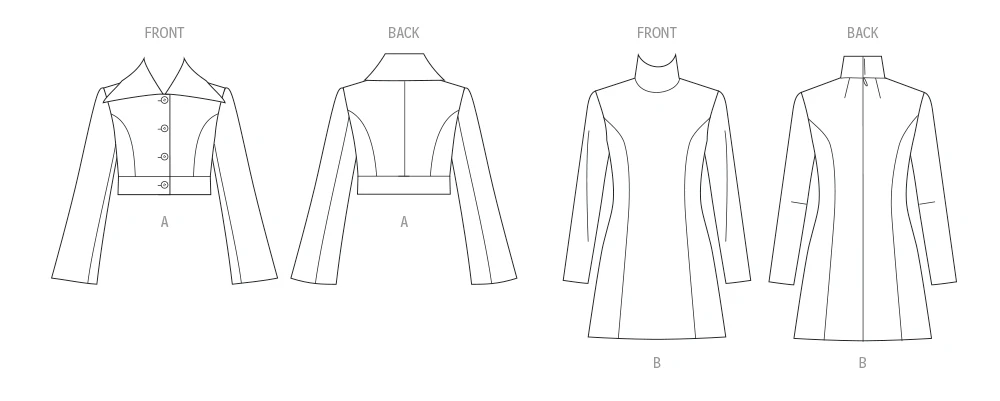 McCall's Sewing Pattern Misses' Cropped Jacket and Princess Seam Dress 9 McCall's Sewing Pattern Misses' Cropped Jacket and Princess Seam Dress