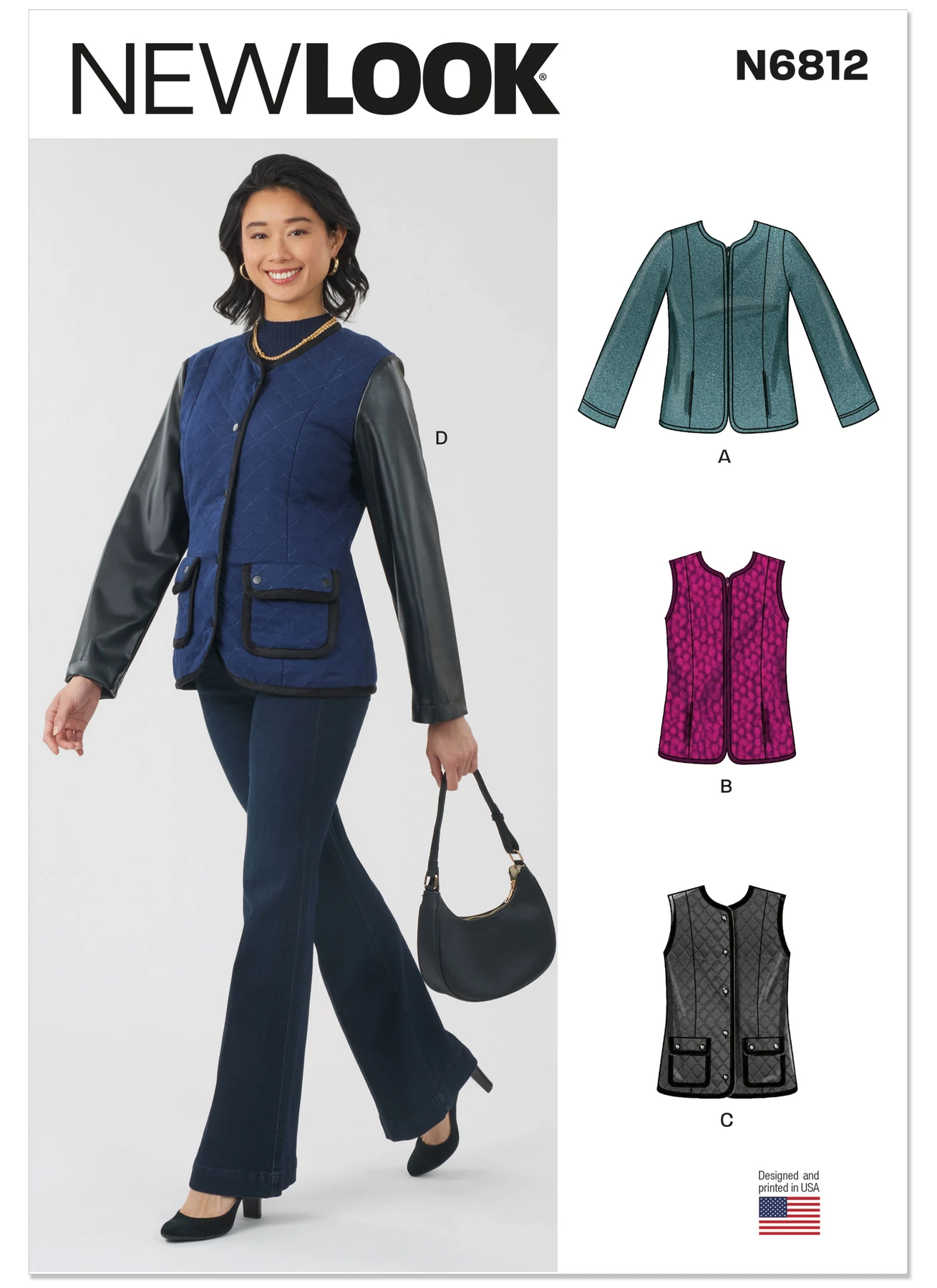 New Look Sewing Pattern Misses' Jacket and Vest 1 New Look Sewing Pattern Misses' Jacket and Vest