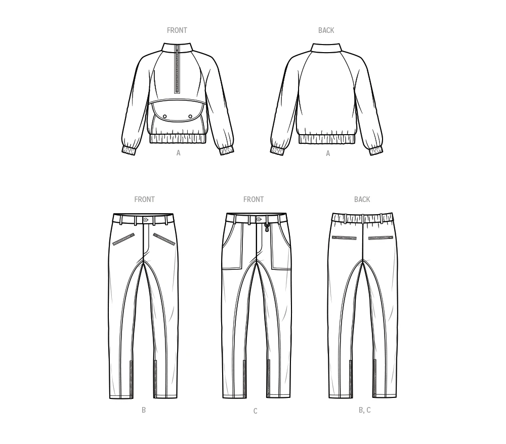 Know Me Sewing Pattern Men's Pullover Jacket and Pants by Sins of Many (PDF) 7 Know Me Sewing Pattern Men's Pullover Jacket and Pants by Sins of Many (PDF)