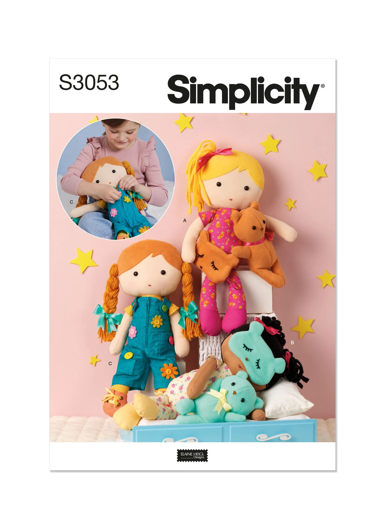 Simplicity Sewing Pattern Stuffed Dolls with Clothes by Elaine Heigl Designs (PDF) 1 Simplicity Sewing Pattern Stuffed Dolls with Clothes by Elaine Heigl Designs (PDF)